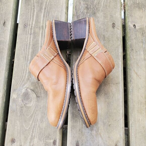 Red Wing Shoes Vintage Celina 90s y2k VSCO Camel Tan Leather Woman's Mules 7.5 - Picture 3 of 7